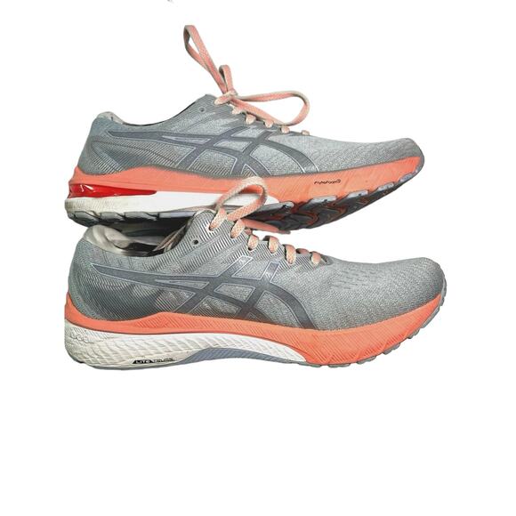 ASICS women’s GT-2000 10 Running Shoes, Trainers, Gray/Pink, Athletic Trainers - Picture 1 of 9